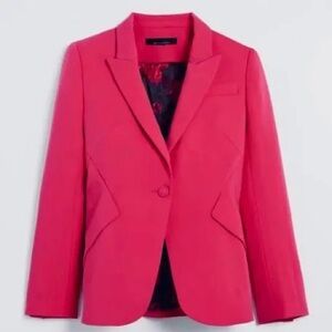 White House Black Market Vibrant Pink Editor Blazer size 14